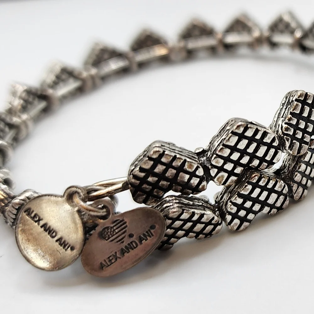 Alex & Ani Silver Vintage Sixty-Six Heart Bracelet - Picture 9 of 9